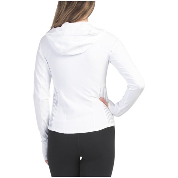 90 DEGREE BY REFLEX Lux Cropped Full Zip Hooded Jacket - Picture 2 of 2